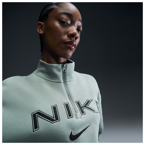 Nike Γυναικείο φούτερ Sportswear Phoenix Fleece Oversized 1/4 Zip Logo Top